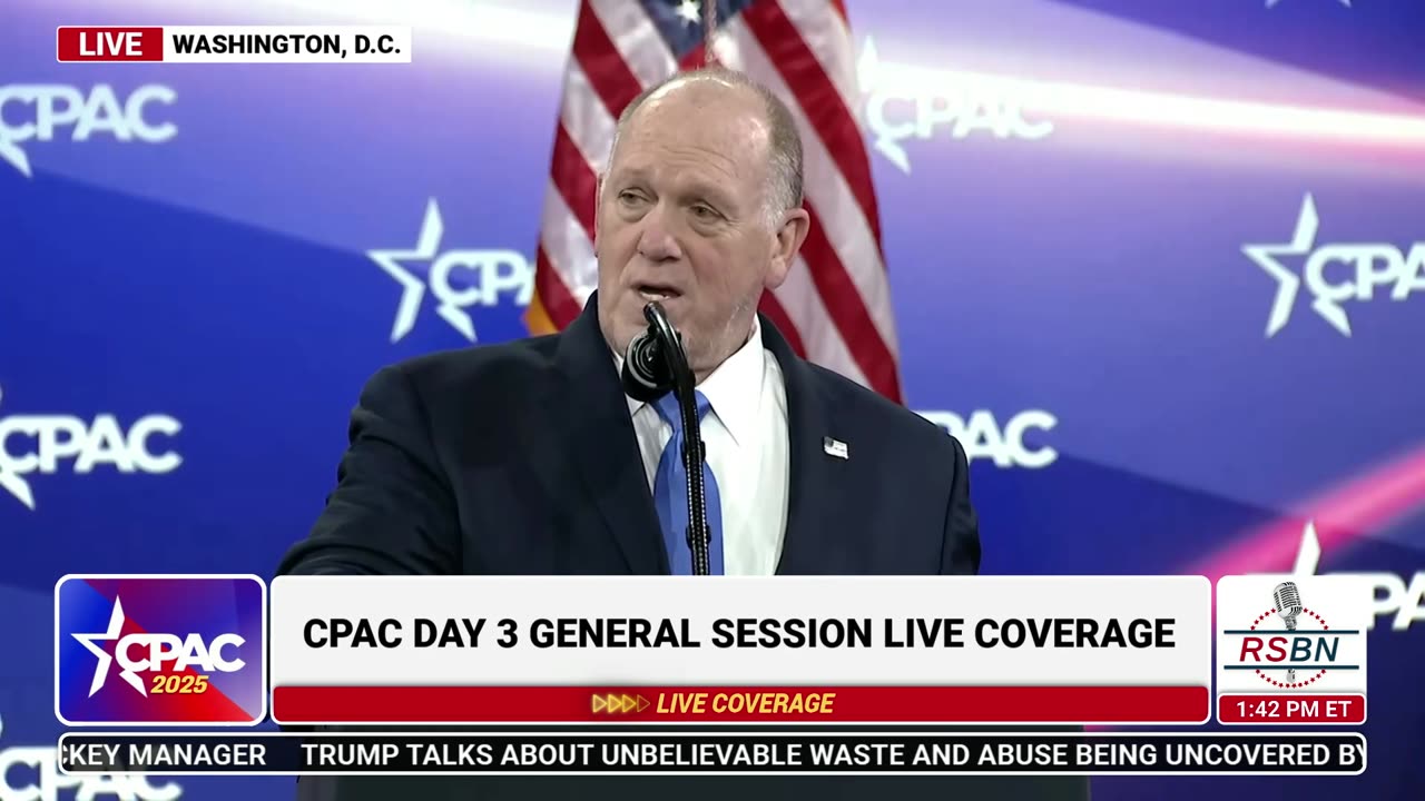 FULL SPEECH: Tom Homan Delivers Remarks at CPAC 2025 - 2/22/25