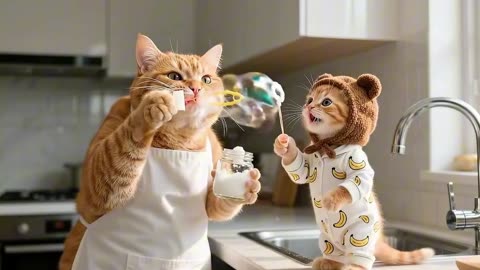 Lucky Ginger Kitten! Just When She Craved Sausages, Grandma Cat Sent a Whole Box for Her