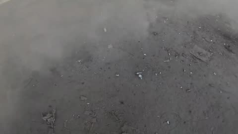 Russian Machine Gunner Desperately Trying to Shoot Down Incoming Attack Drone