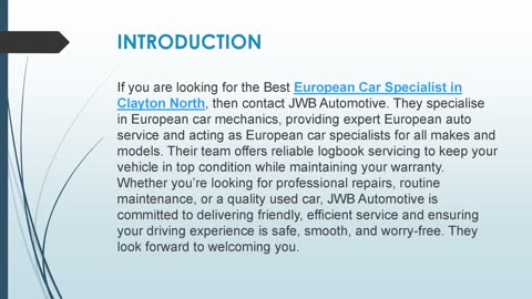 Best European Car Specialist in Clayton North