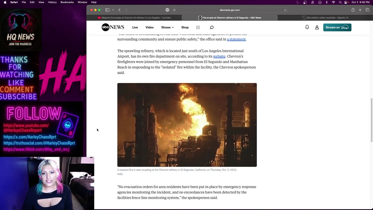 Breaking: Chevron Refinery Fire Extinguished in El Segundo | Harley Chaos Report