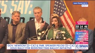 Nancy Pelosi praises Gavin Newsom: "It's clear that this governor has a vision for our country!