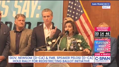 Nancy Pelosi praises Gavin Newsom: "It's clear that this governor has a vision for our country!
