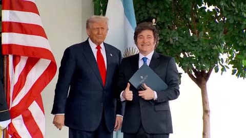 BREAKING: President Trump hosts Argentinian President Javier Milei at the White House.
