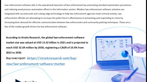 Law Enforcement Software Market Size to Reach USD 32.69 Billion by 2030 | Straits Research