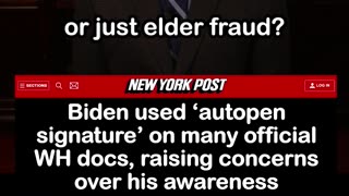 Biden Used ‘Autopen Signature’ on Many Official Documents, Raising Concerns over His Awareness