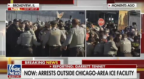 Mass Arrests Of Liberal Protestors Outside ICE Facility In Broadview, IL.