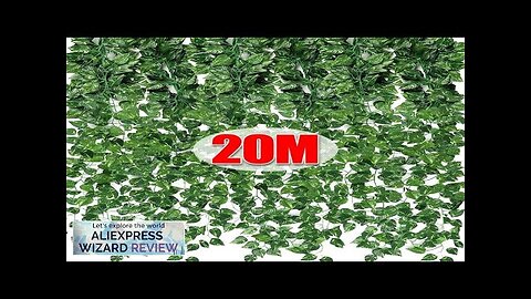 10/2M Artificial Plant Green Ivy Leaf Garland Hanging Vines Outdoor Greenery Wall Review