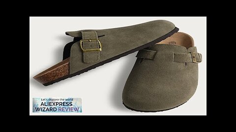 Comwarm Fashion Women's Suede Mules Slippers Men Clogs Cork Insole Sandals Review