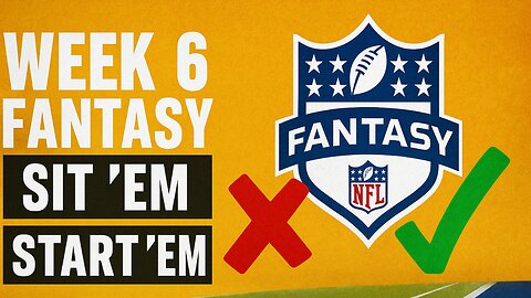 NFL Week 6 Fantasy Football - Better Days Sports Start or Sit