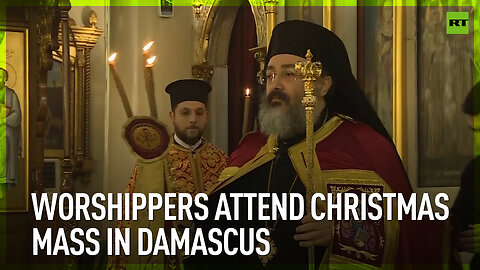 Worshippers attend Christmas Mass in Damascus