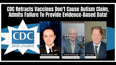 CDC Retracts Vaccines Don't Cause Autism Claim, Admits Failure To Provide Evidence-Based Data!