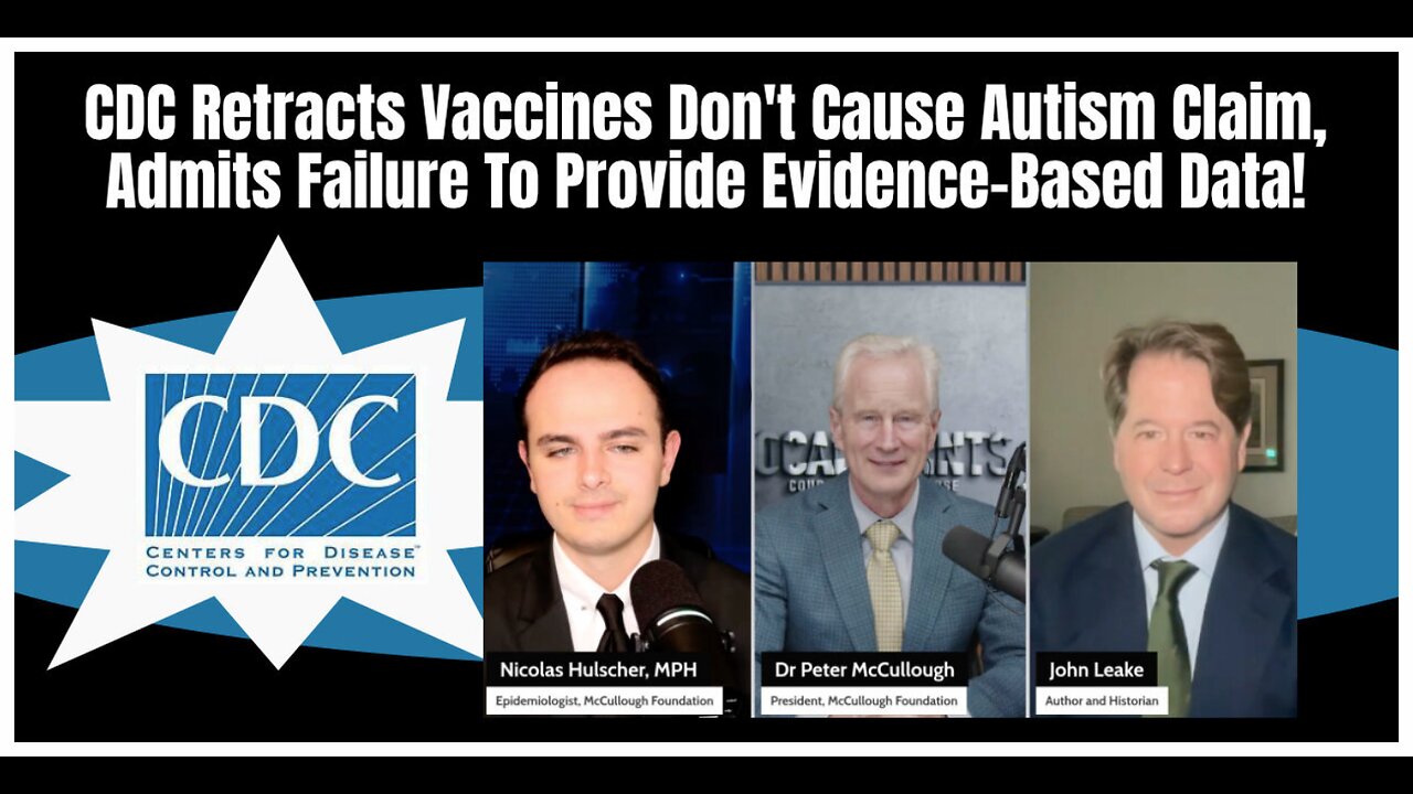 CDC Retracts Vaccines Dont Cause Autism Claim, Admits Failure To Provide Evidence-Based Data!