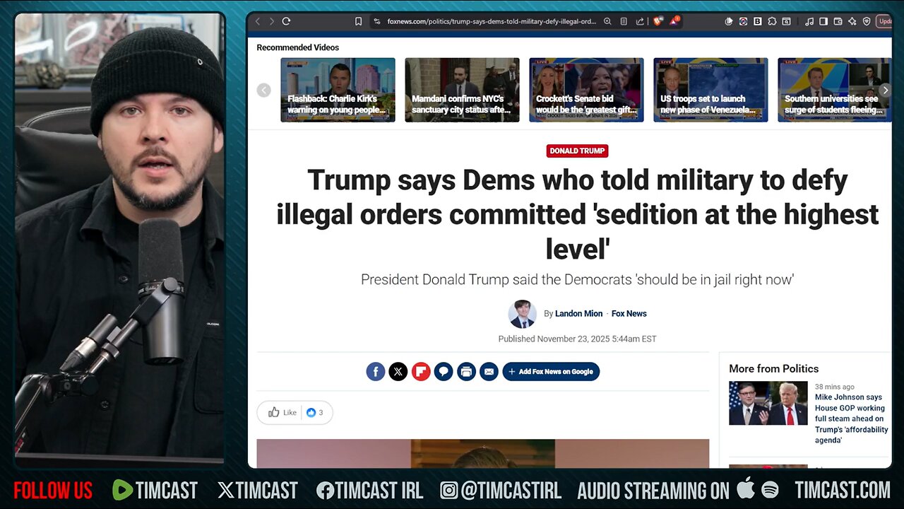 Trump DOUBLES DOWN On Sedition Call, Democrat ADMITS Trump DID NOT Issue Illegal Orders | Tim Pool