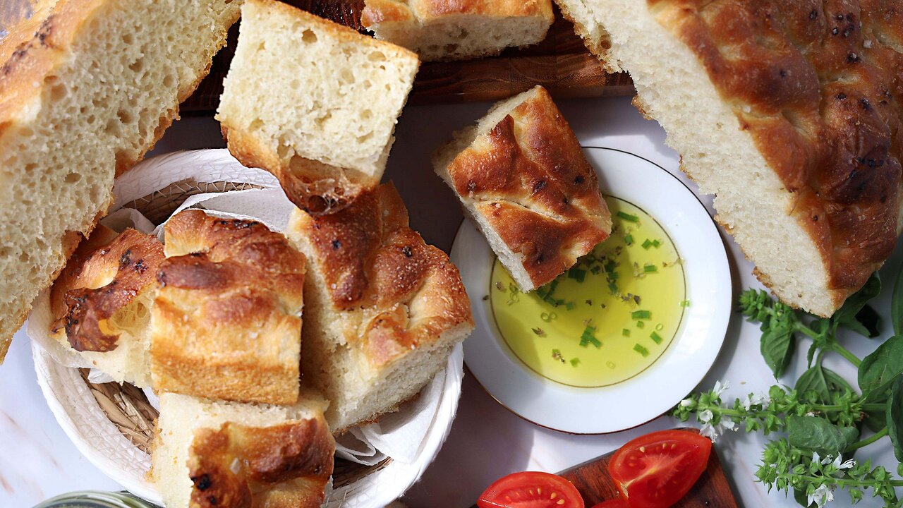 Easy Focaccia in One Bowl– No Kneading, No Mixer Required