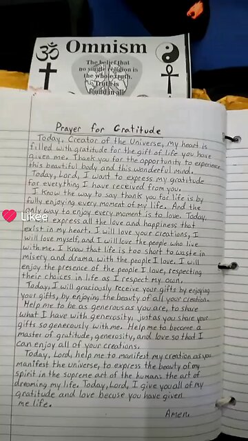 Prayer for gratitude