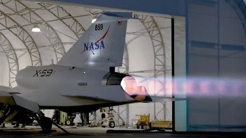 NASA fires up X-59 supersonic aircraft's engine in preparation for 1st flight