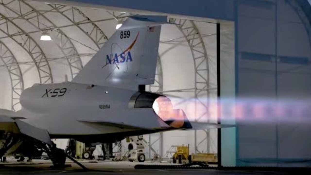 NASA fires up X-59 supersonic aircraft's engine in preparation for 1st flight