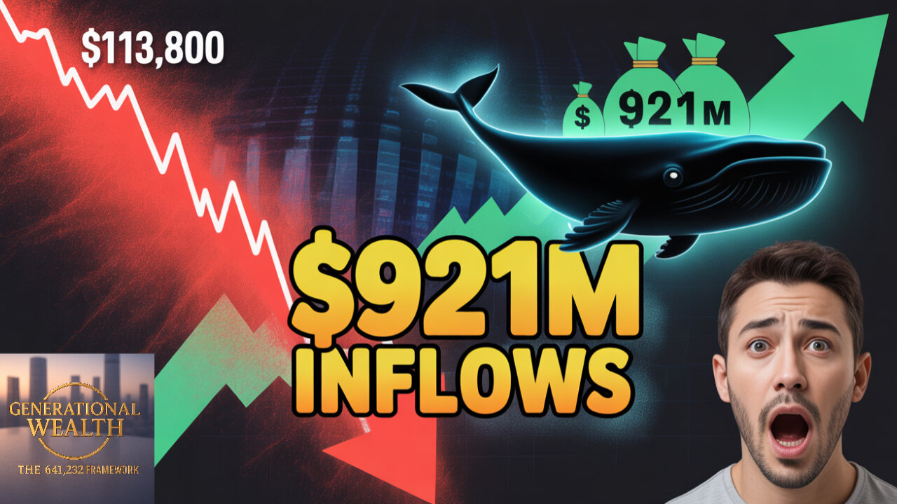 BTC Drops to $113K But $921M Inflows Signal Bulls Are Coming | Crypto News Today