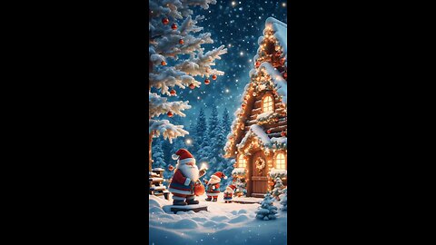 AS SNOWFLAKES GENTLY FALL ON THE CABIN , THE STARS SOFT GLOW PEEKS THROUGH THE NIGHT SKY#foryou#snow