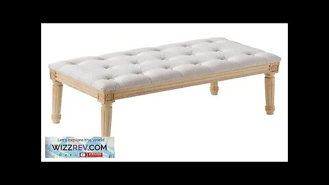 VEVOR Upholstered Bench 16"W Ottoman Bench End of Bed Bench with Foam Review