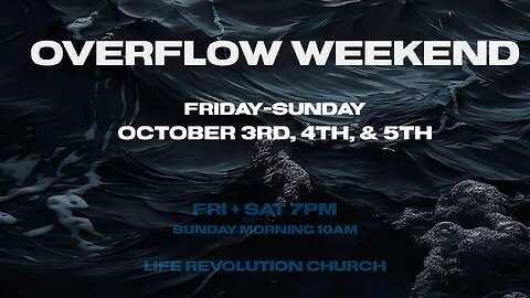 Join us right now for OVERFLOW WEEKEND!