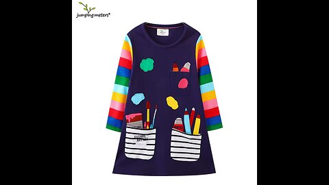 Jumping Meters 2-7T Hot Selling Children's School Dresses