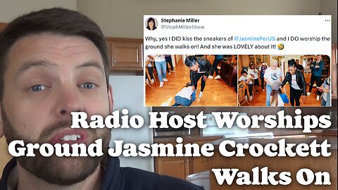 Radio Host Worships Ground Jasmine Crockett Walks On