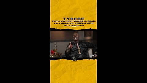 @tyrese Faith without works is dead. I’m a hustler, I dream with my eyes open