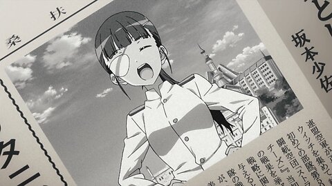 Brave Witches - Mio on the newspaper