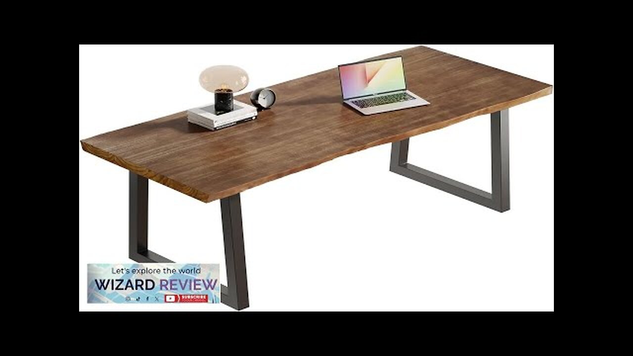 Solid Wood Computer DeskRustic Style 55-inch Large Office Desk- Modern Gaming Working Review