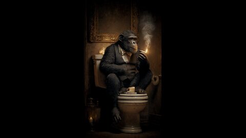 Money Sitting on the Toilet Reading a news paper