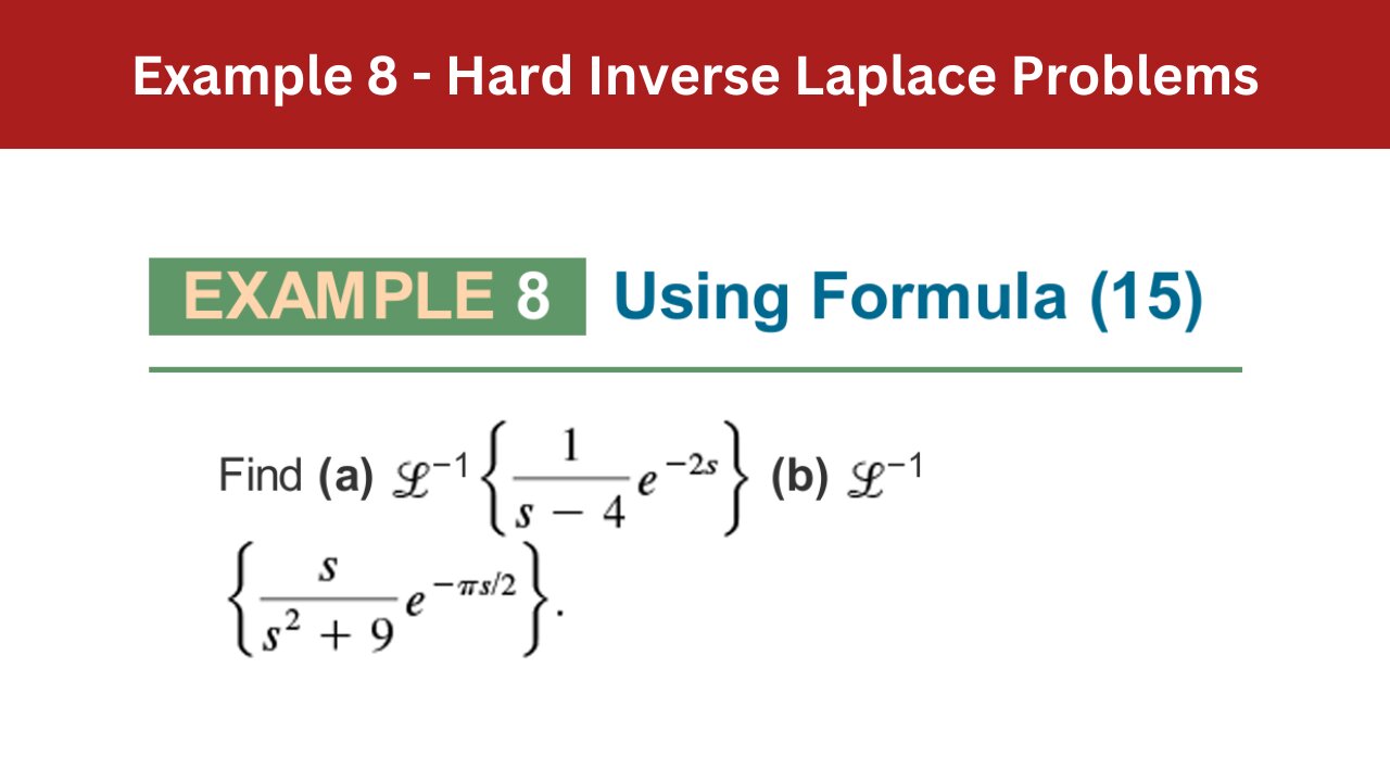 4.3 Example 8 | Hard Inverse Laplace Problems | AEM 7th Edition