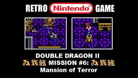 Double Dragon 2 (NES Nintendo) Mission #6 Mansion of Terror: Full Level Complete Speed Run