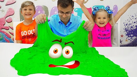👉 Diana & Roma Make a GIANT Slime Challenge | Super Fun Family Playtime