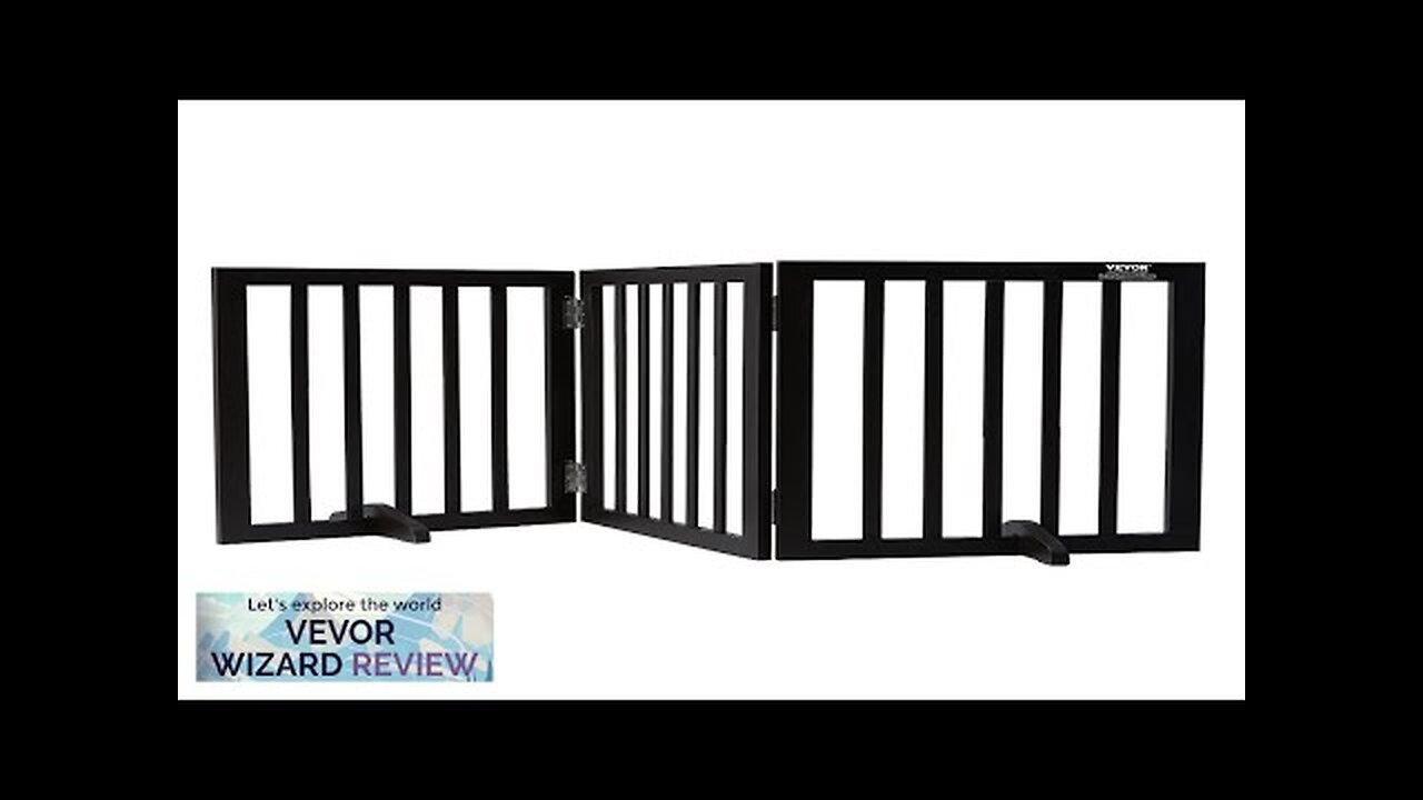 VEVOR Free Standing Dog Gate 24" H x 60" W Freestanding Pet Review