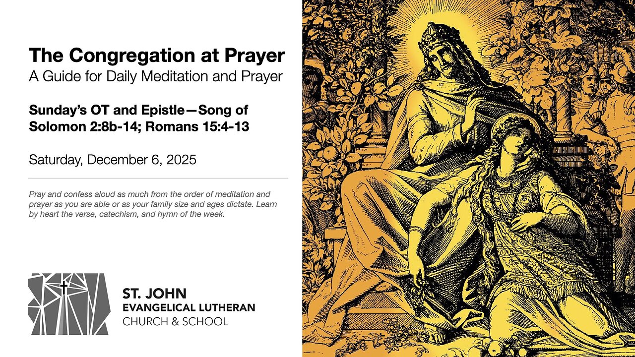 Sunday’s OT and Epistle—Song of Solomon 2:8b-14; Romans 15:4-13