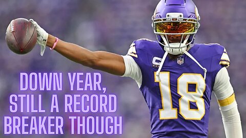 Justin Jefferson's numbers are way down, but he still can break a record on Christmas Day