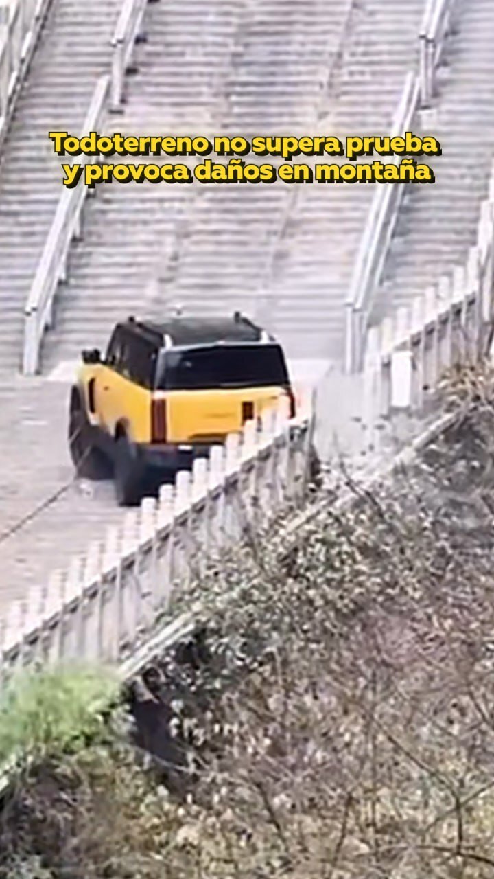 Todoterreno Chery provoca daños en monte Tianmen durante una prueba fallida