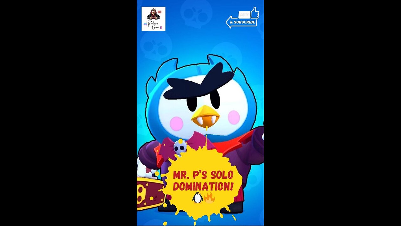 Mr.P’s Solo Domination!🐧🔥Epic Showdown Victory in Brawl Stars! #brawlstars #like #shorts #short #coc