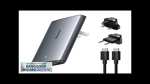 GaN Tech Baseus 65W 2-Port USB Charger 45W Type-C+20W USB-A Fast Charging Review