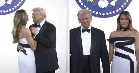 X Thrilled After Trump Dances With Swords Wife Melania as First Family Dazzles at