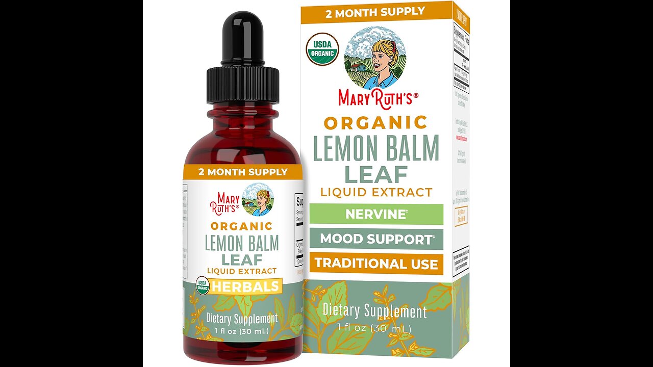 MaryRuth Organics Lemon Balm Leaf Liquid Extract