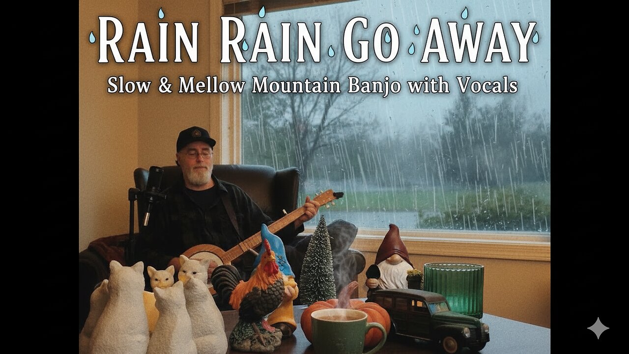 Rain Rain Go Away - Fingerstyle Banjo and Voice (Mellow Appalachian Cover) Plus Commentary