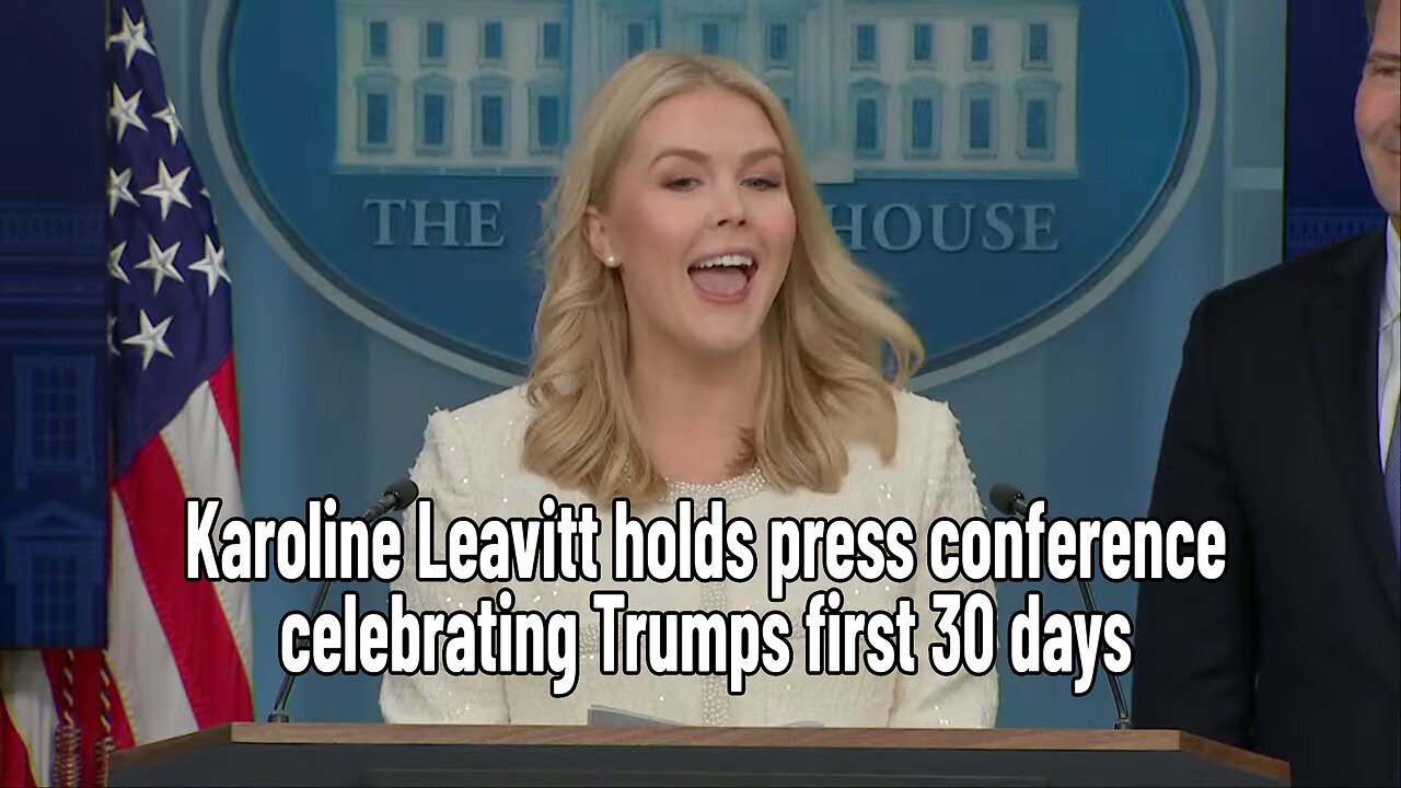 Karoline Leavitt holds press conference celebrating Trumps first 30 days