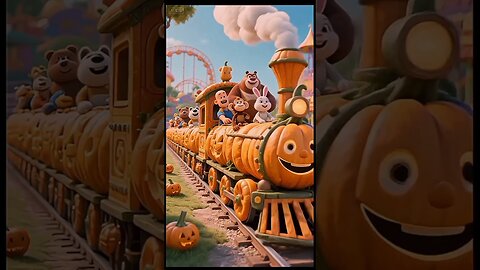 cute animals drivers in train