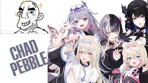 Hololive advent draws a chad pebble. Koseki Bijou, Fuwamoco, Shiori Novella, Nerissa Ravencroft vtuber