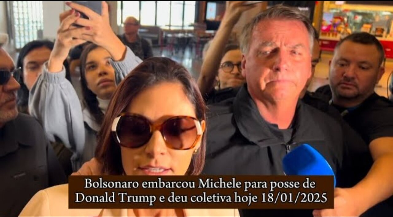 Bolsonaro took his wife Michele to Trump's inauguration and gave a press conference 01/18/2025