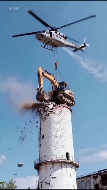 New Demolition Technique for Added Safety #engineering #safety #brains #genius