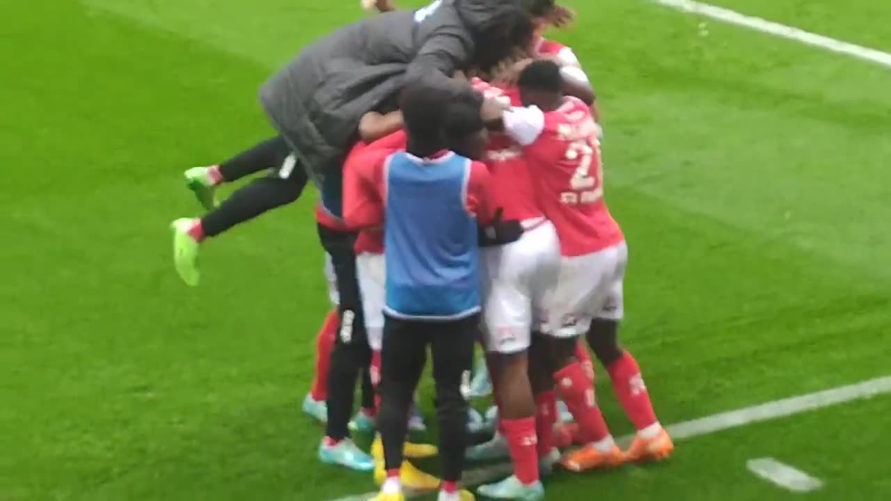 Stade de Reims vs FC Nantes 1-0 (Folarin Balogun face to face with Alban Lafont)